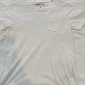 Boys crew cuts short sleeve white pocket tee, size 8, EUC